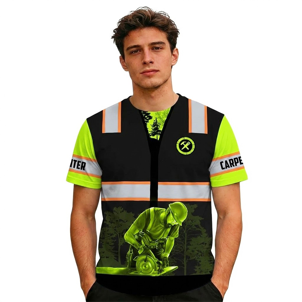 3D Printing Engineer - Marangoz 3D baskılı erkek tişört Tops,