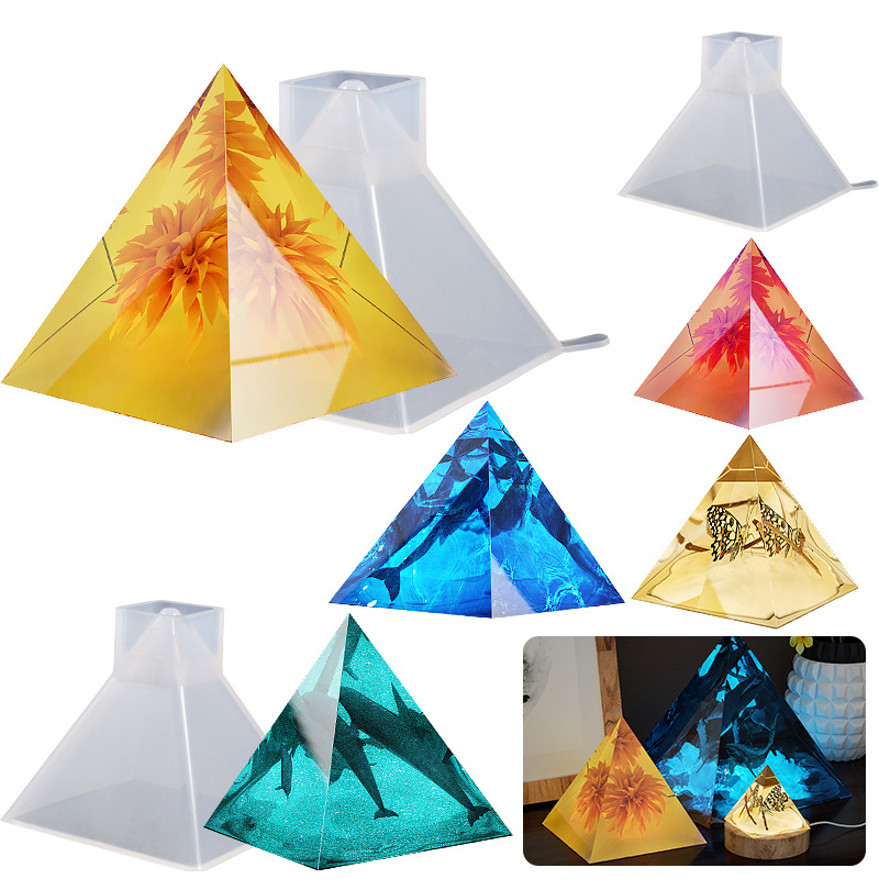 3D Printing Epoxy Resin - 1 adet Piramit Silikon Kalıplar DIY