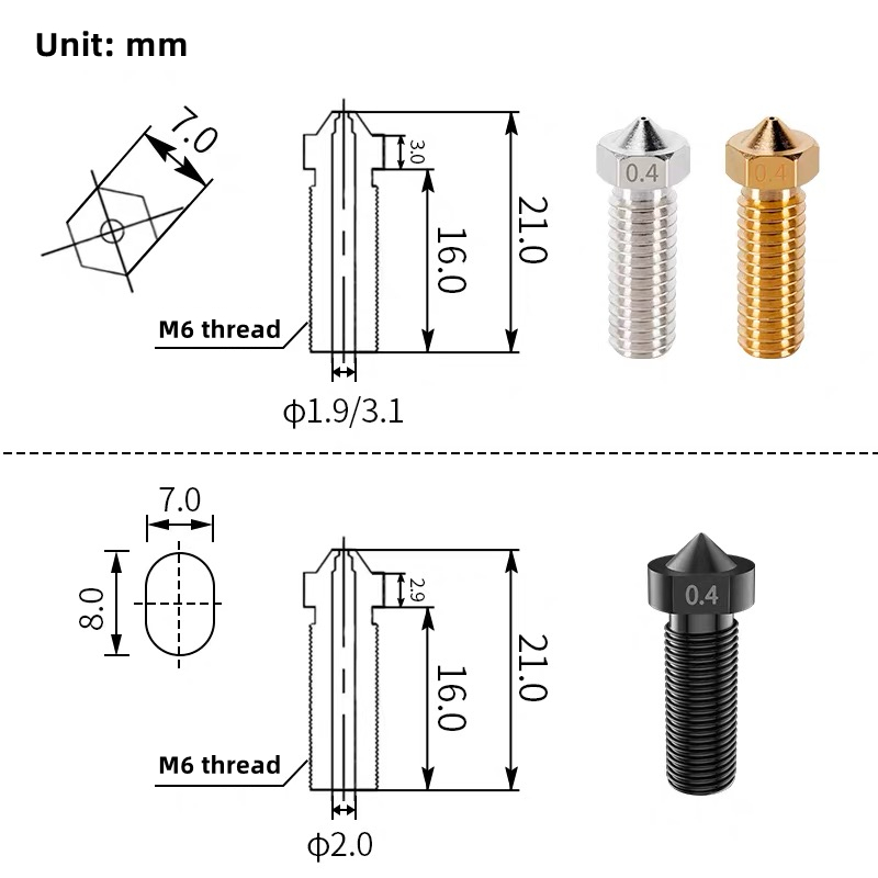Topçu Sidewinder X1 ve X2 Geni - 3D Printer Nozzle Brass incelemesi ve fiyatı