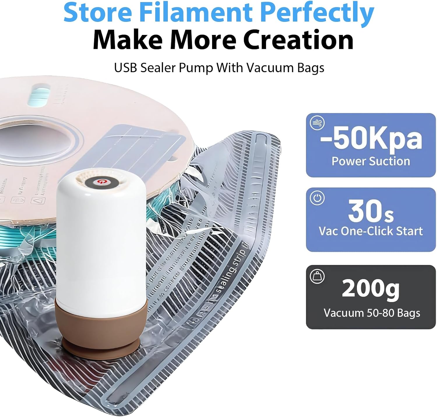 Vakum Pompalı Yükseltilmiş 3D  - Abs Filament Spool incelemesi ve fiyatı