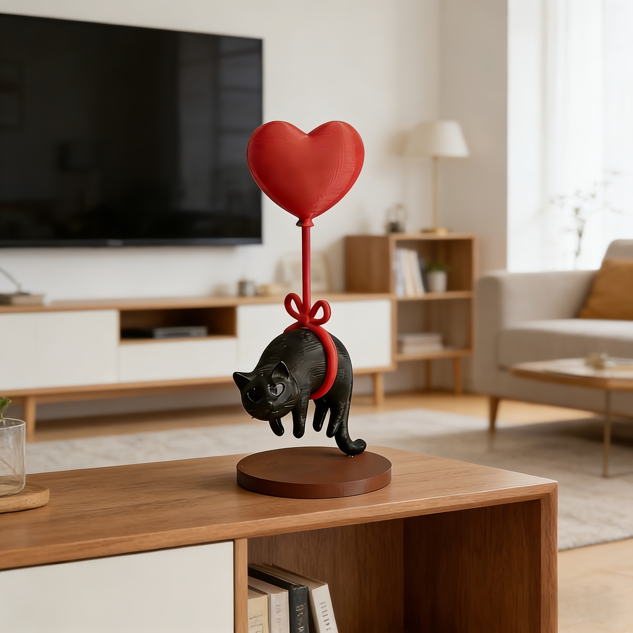 Yüzen Kedi ve Kalp Balonu 3D B - 3D Printing Table incelemesi ve fiyatı