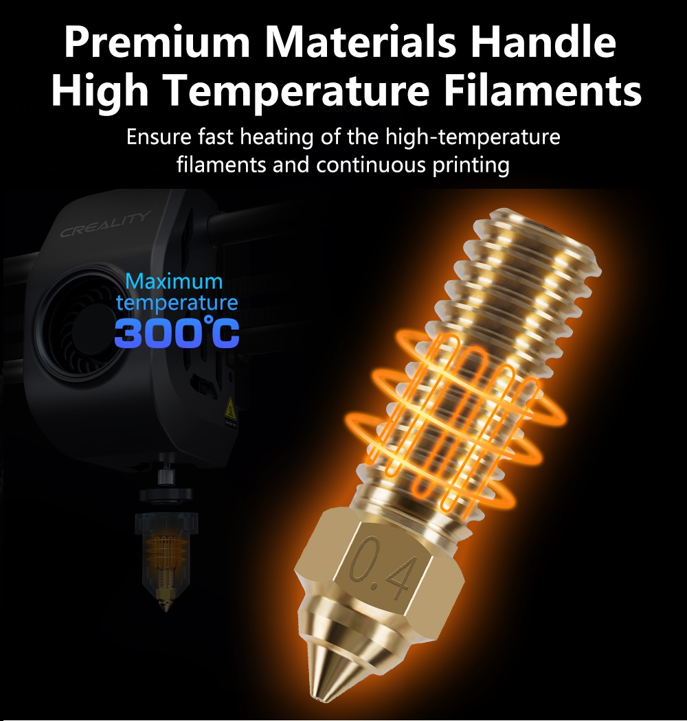 Creality K1 Max Ender 3 V3 KE  - 3D Printer Nozzle Brass incelemesi ve fiyatı