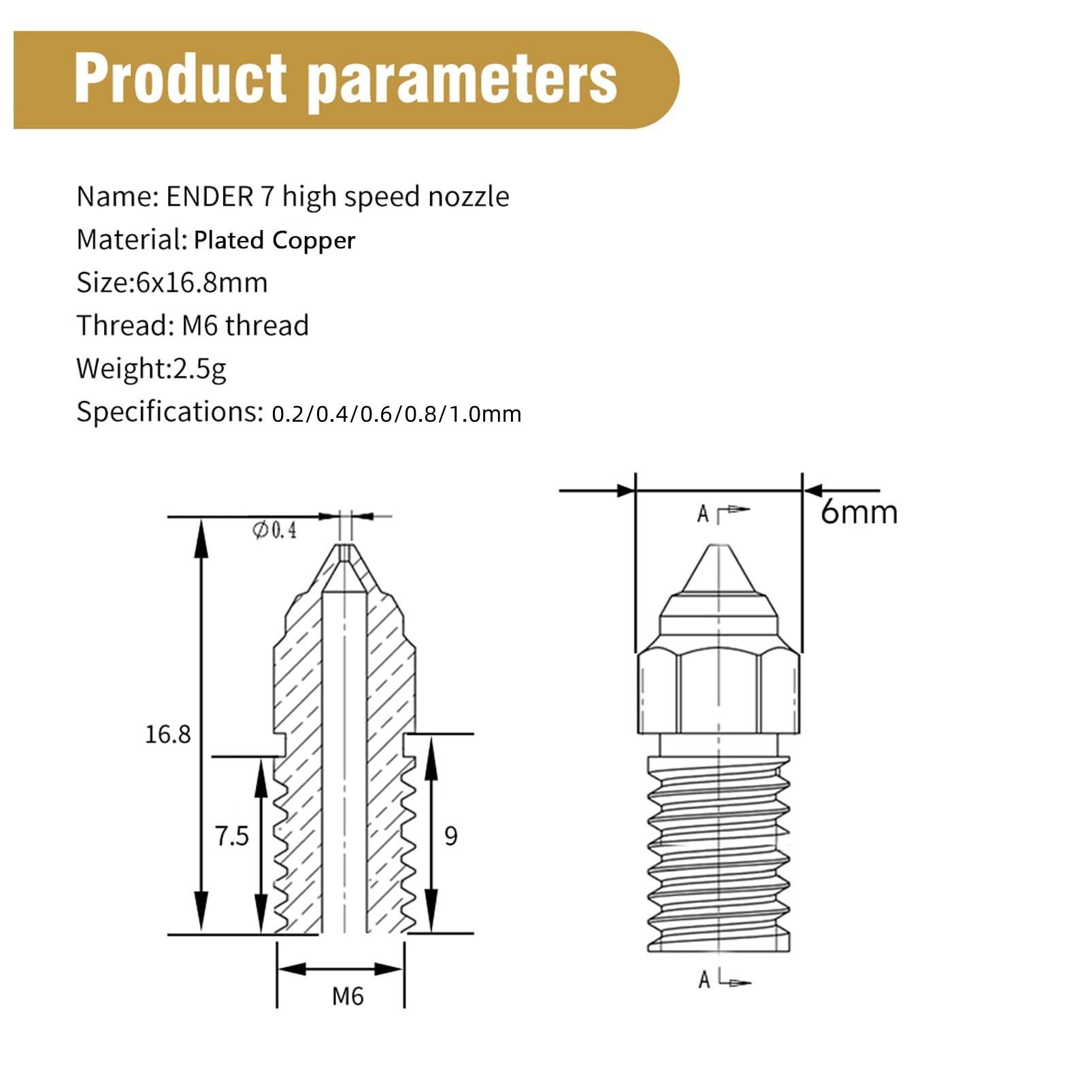 Creality Ender 3 V3 SE, Ender  - 3D Printer Nozzle Brass incelemesi ve fiyatı