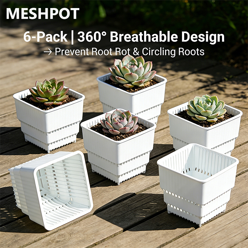 MESHPOT 6'lı Paket Kare Saksıl - 3D Printing Pot incelemesi ve fiyatı